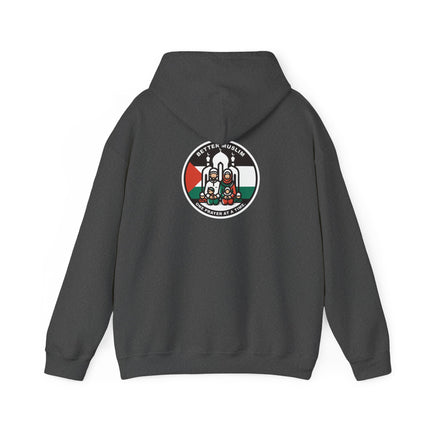 Free Palestine Better Muslim - Unisex Heavy Blend™ Hooded Sweatshirt