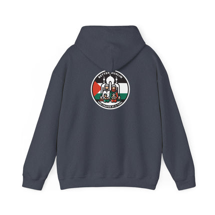 Free Palestine Better Muslim - Unisex Heavy Blend™ Hooded Sweatshirt